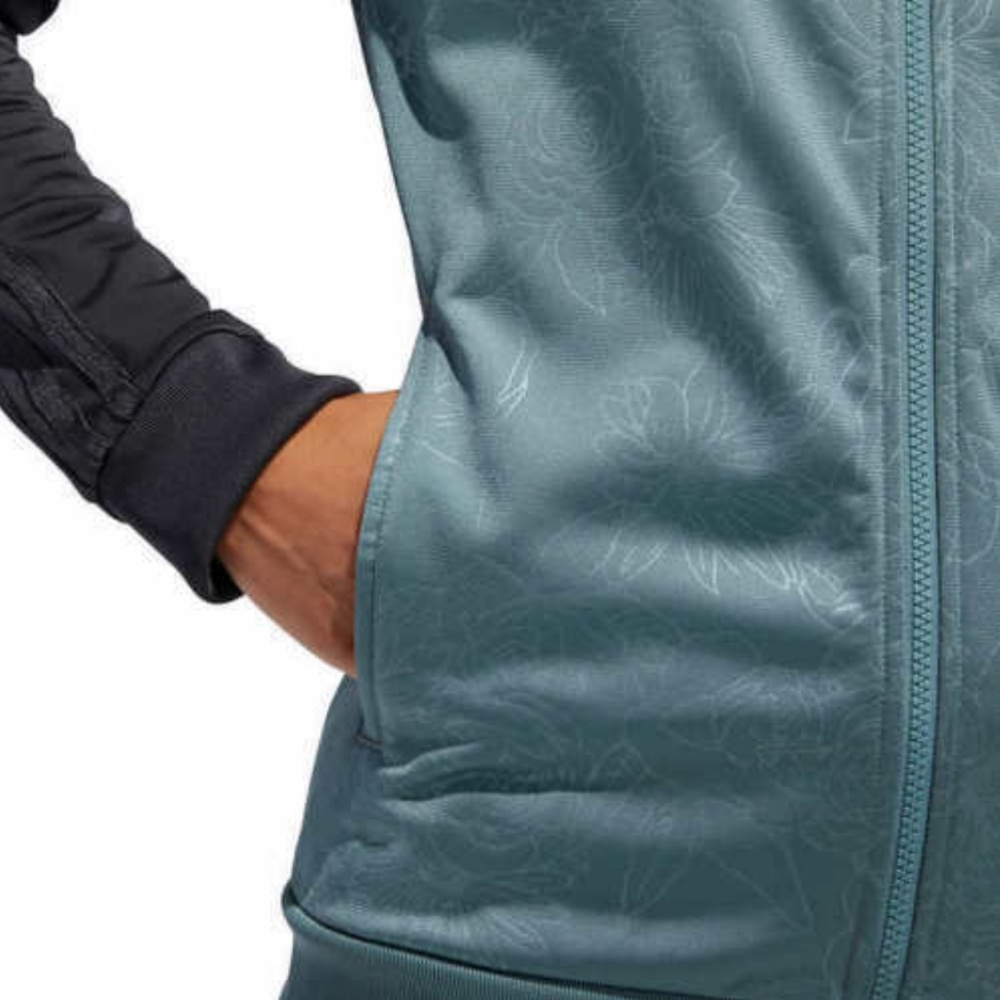 ADIDAS WOMEN'S FLORAL EMBOSSED TRACK JACKET - Picture 5 of 7